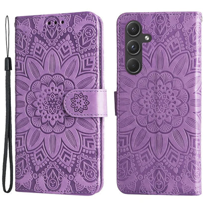For Samsung Galaxy A55 5G Case Wallet Stand Imprinted PU Leather Phone Cover