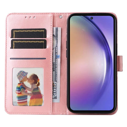For Samsung Galaxy A55 5G Case Wallet Stand Imprinted PU Leather Phone Cover
