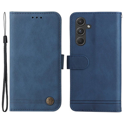 For Samsung Galaxy A55 5G Phone Wallet Case Skin-Friendly Leather Folding Stand Cover