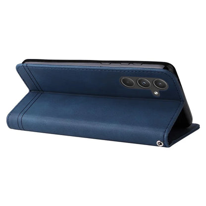 For Samsung Galaxy A55 5G Phone Wallet Case Skin-Friendly Leather Folding Stand Cover