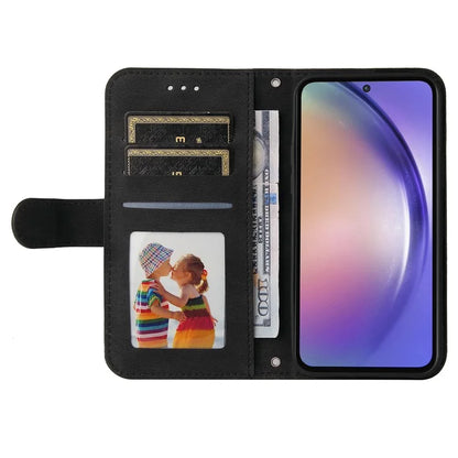 For Samsung Galaxy A55 5G Phone Wallet Case Skin-Friendly Leather Folding Stand Cover