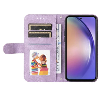 For Samsung Galaxy A55 5G Phone Wallet Case Skin-Friendly Leather Folding Stand Cover