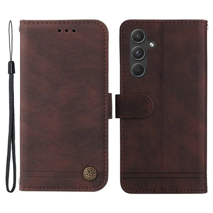 For Samsung Galaxy A55 5G Phone Wallet Case Skin-Friendly Leather Folding Stand Cover