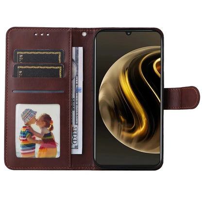 For Huawei Enjoy 70 4G / nova Y72 4G Cell Phone Case Calf Texture PU Leather+TPU Folding Stand Cover