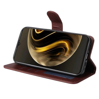 For Huawei Enjoy 70 4G / nova Y72 4G Cell Phone Case Calf Texture PU Leather+TPU Folding Stand Cover