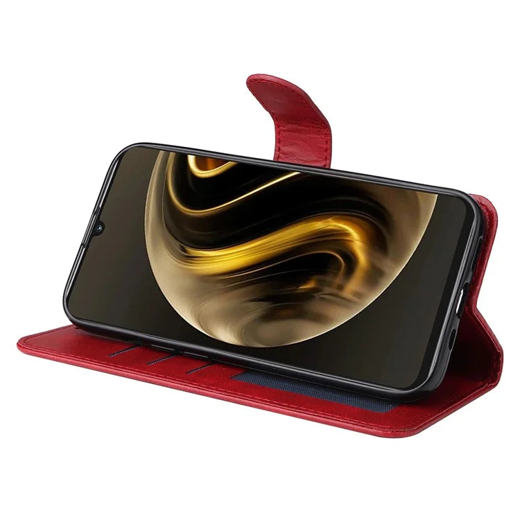 For Huawei Enjoy 70 4G / nova Y72 4G Cell Phone Case Calf Texture PU Leather+TPU Folding Stand Cover