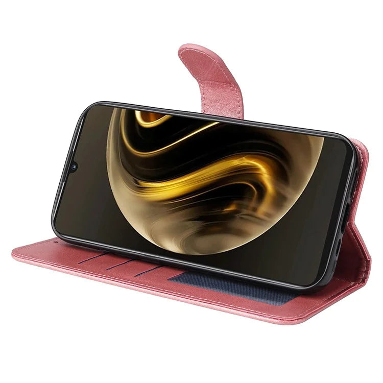 For Huawei Enjoy 70 4G / nova Y72 4G Cell Phone Case Calf Texture PU Leather+TPU Folding Stand Cover