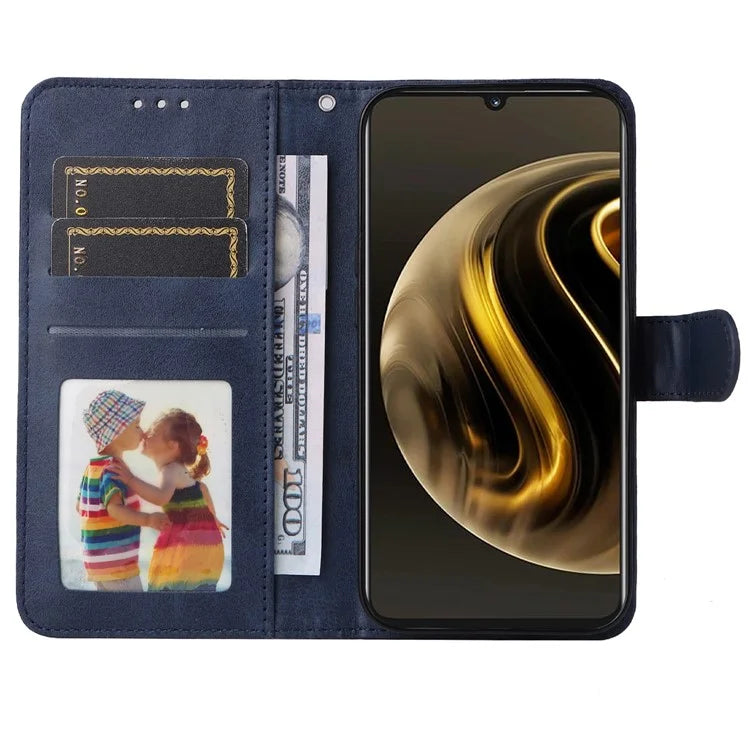 For Huawei Enjoy 70 4G / nova Y72 4G Cell Phone Case Calf Texture PU Leather+TPU Folding Stand Cover