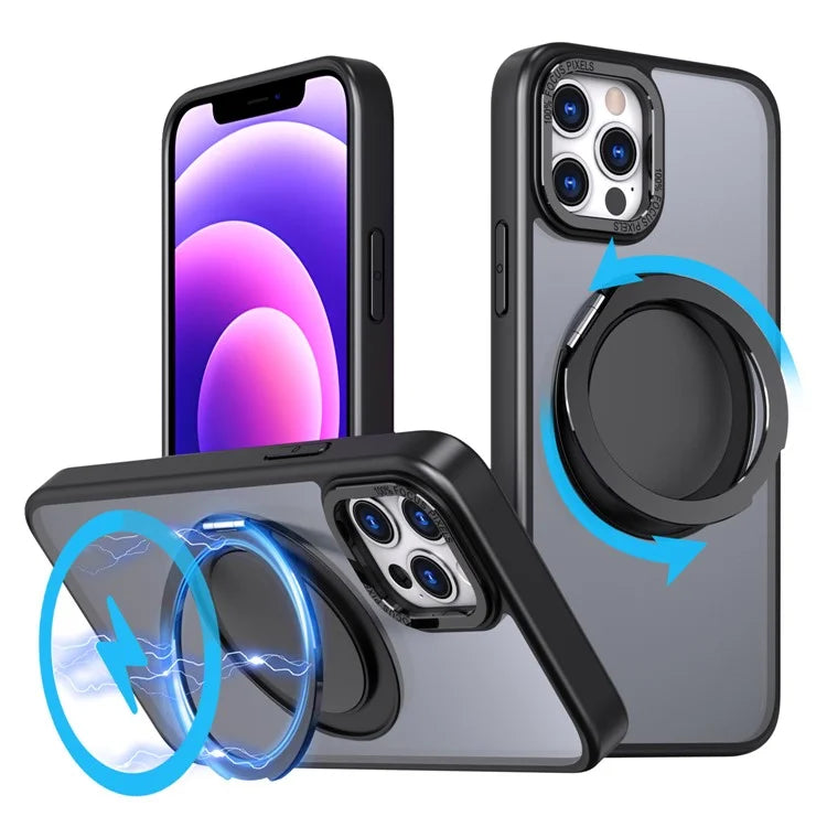 For iPhone 12 Pro Max Kickstand Magnetic Case Compatible with MagSafe