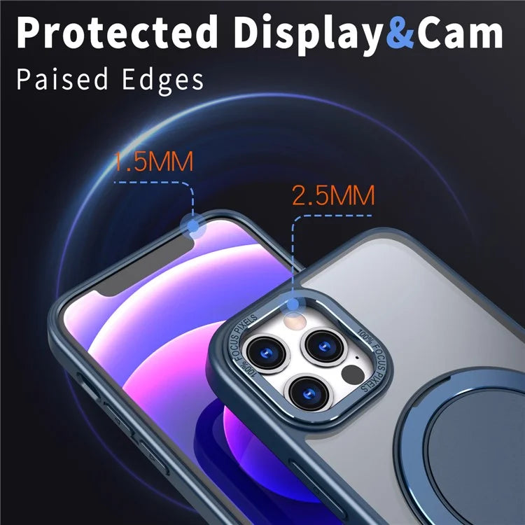For iPhone 12 Pro Max Kickstand Magnetic Case Compatible with MagSafe