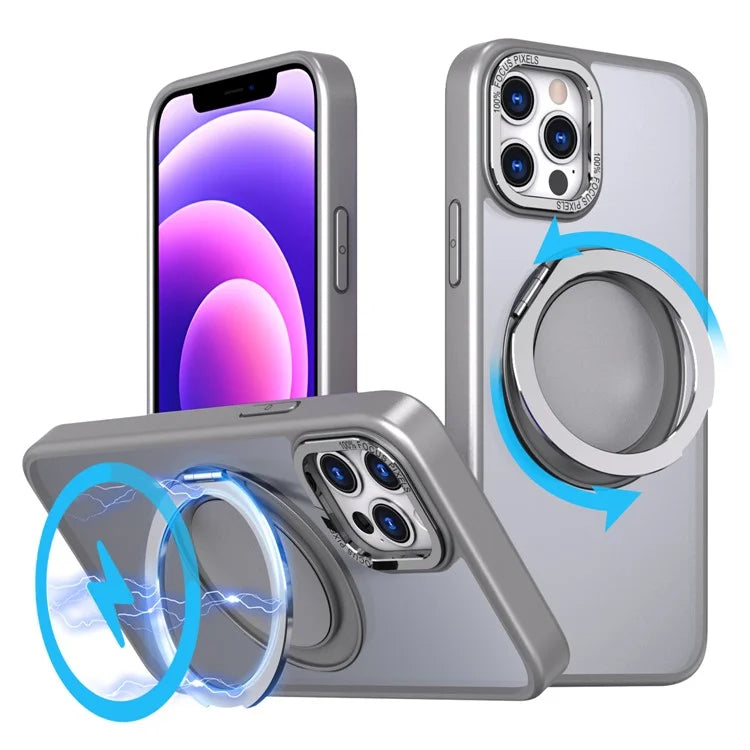 For iPhone 12 Pro Max Kickstand Magnetic Case Compatible with MagSafe