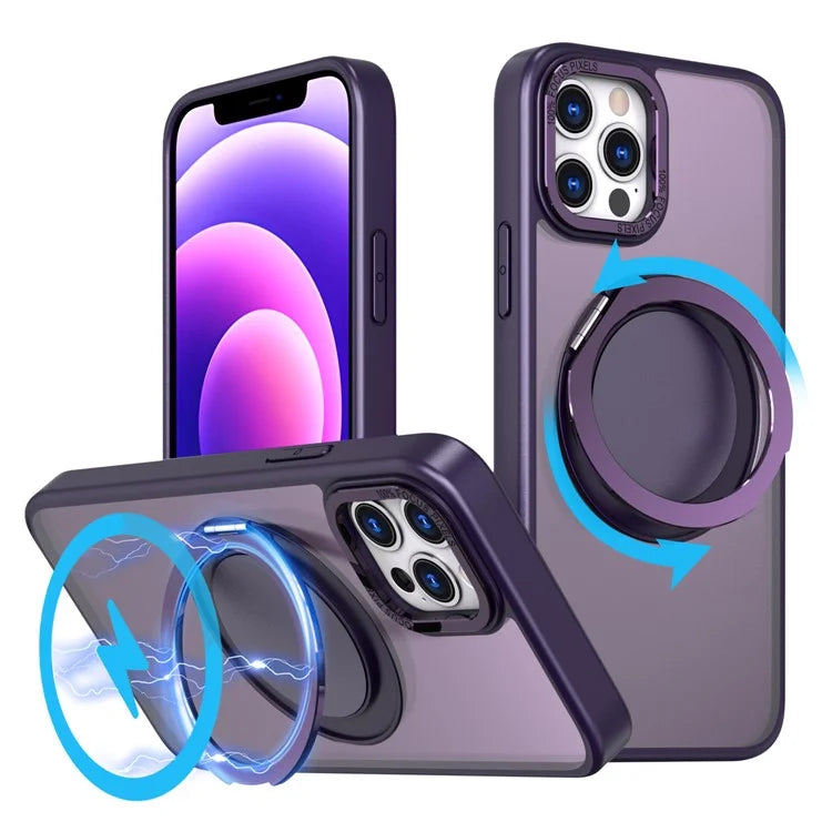 For iPhone 12 Pro Max Kickstand Magnetic Case Compatible with MagSafe