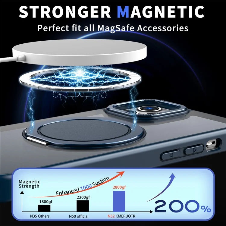 For iPhone 11 Pro Phone Case Ring Kickstand Cover Compatible with MagSafe