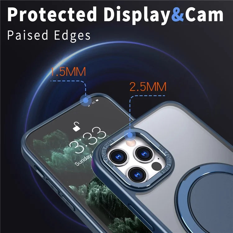 For iPhone 11 Pro Phone Case Ring Kickstand Cover Compatible with MagSafe