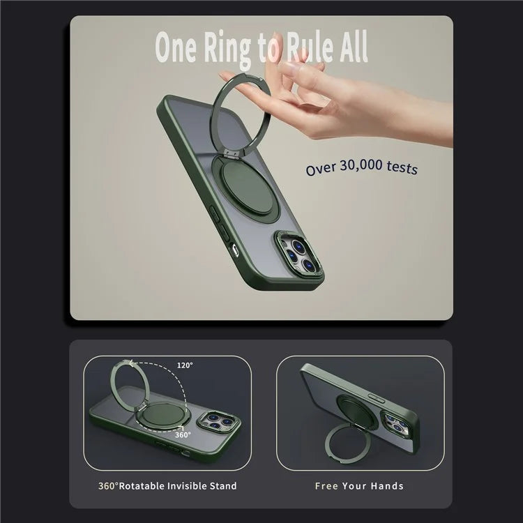 For iPhone 11 Pro Phone Case Ring Kickstand Cover Compatible with MagSafe