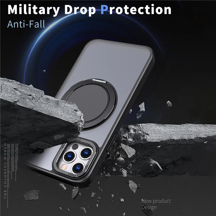 For iPhone 11 Pro Max Magnetic Case Compatible with MagSafe Rotary Kickstand