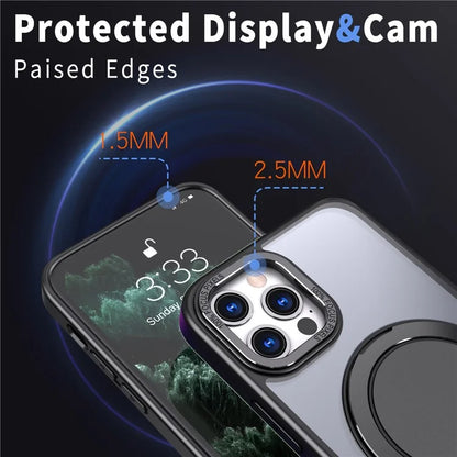 For iPhone 11 Pro Max Magnetic Case Compatible with MagSafe Rotary Kickstand