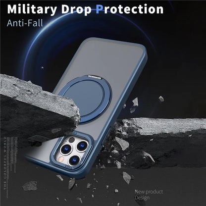 For iPhone 11 Pro Max Magnetic Case Compatible with MagSafe Rotary Kickstand