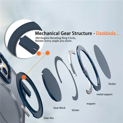 For iPhone 11 Pro Max Magnetic Case Compatible with MagSafe Rotary Kickstand