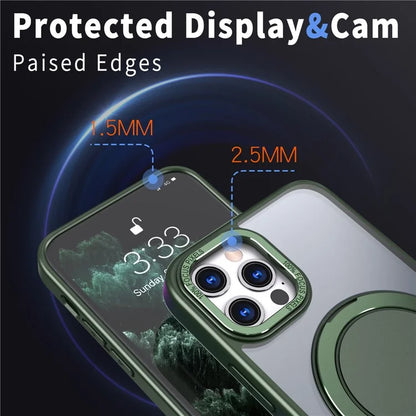 For iPhone 11 Pro Max Magnetic Case Compatible with MagSafe Rotary Kickstand