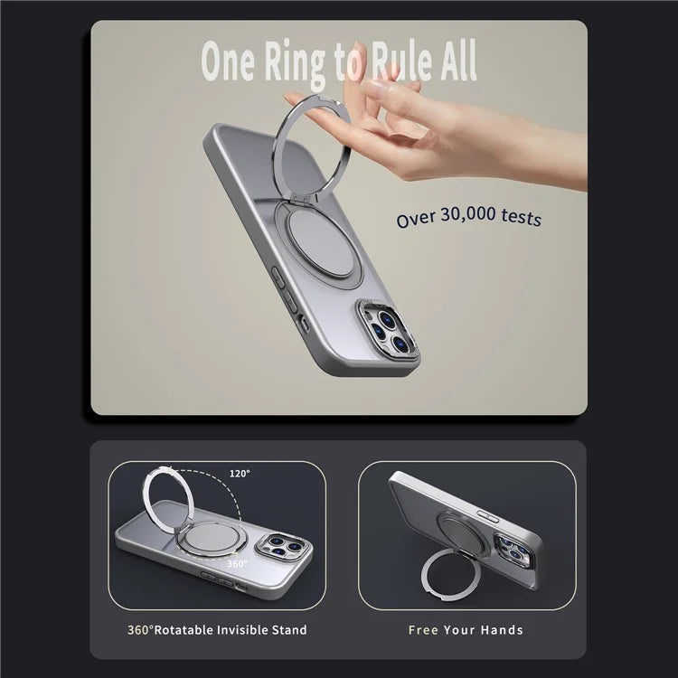 For iPhone 11 Pro Max Magnetic Case Compatible with MagSafe Rotary Kickstand
