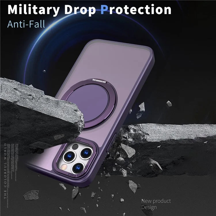 For iPhone 11 Pro Max Magnetic Case Compatible with MagSafe Rotary Kickstand