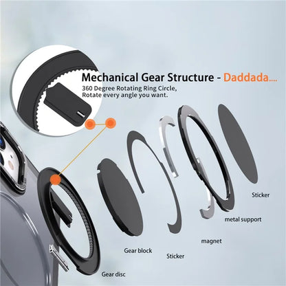 For iPhone 12 / 12 Pro Magnetic Case Rotary Ring Kickstand Phone Cover