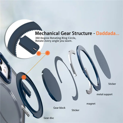 For iPhone 12 / 12 Pro Magnetic Case Rotary Ring Kickstand Phone Cover