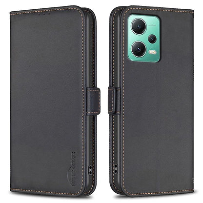 BINFEN COLOR BF31 For Xiaomi Redmi Note 12 5G (China) / (India) / (Global) / Poco X5 5G Leather Wallet Phone Case