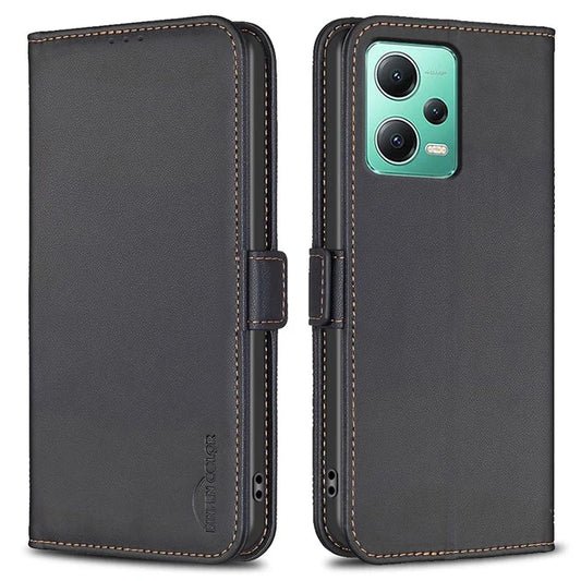 BINFEN COLOR BF31 For Xiaomi Redmi Note 12 5G (China) / (India) / (Global) / Poco X5 5G Leather Wallet Phone Case