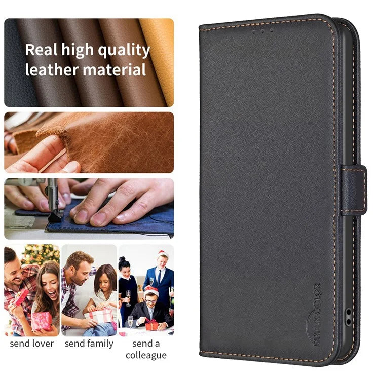 BINFEN COLOR BF31 For Oppo A17 4G Wallet Case Card Holder Folio PU Leather Phone Cover