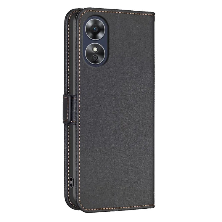 BINFEN COLOR BF31 For Oppo A17 4G Wallet Case Card Holder Folio PU Leather Phone Cover