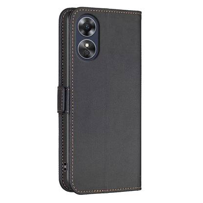 BINFEN COLOR BF31 For Oppo A17 4G Wallet Case Card Holder Folio PU Leather Phone Cover