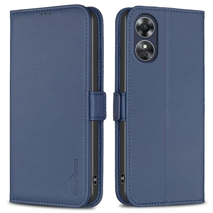 BINFEN COLOR BF31 For Oppo A17 4G Wallet Case Card Holder Folio PU Leather Phone Cover