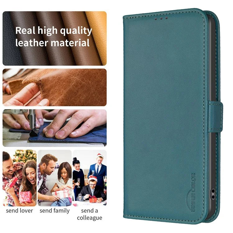 BINFEN COLOR BF31 For Oppo A17 4G Wallet Case Card Holder Folio PU Leather Phone Cover