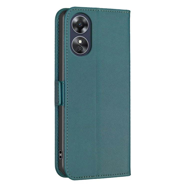 BINFEN COLOR BF31 For Oppo A17 4G Wallet Case Card Holder Folio PU Leather Phone Cover