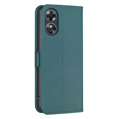 BINFEN COLOR BF31 For Oppo A17 4G Wallet Case Card Holder Folio PU Leather Phone Cover