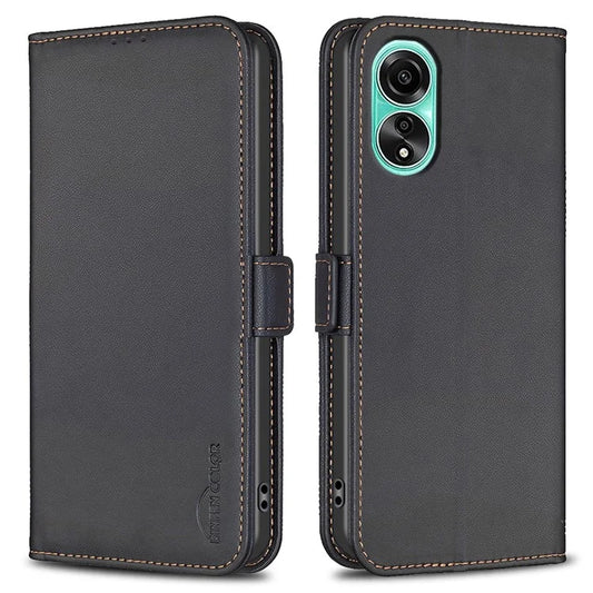 BINFEN COLOR BF31 For Oppo A78 4G Stand Flip Case Dual Magnetic Clasp Protective Phone Cover