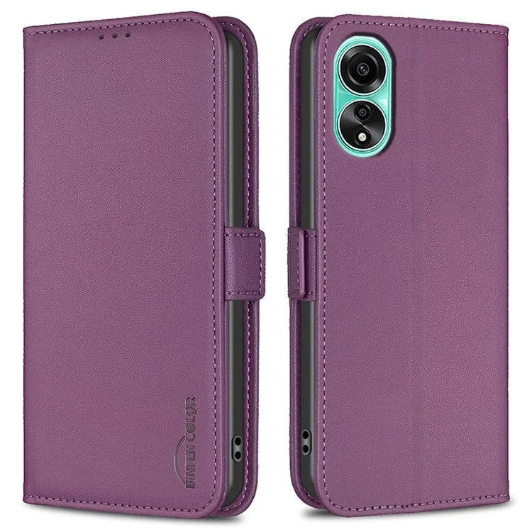 BINFEN COLOR BF31 For Oppo A78 4G Stand Flip Case Dual Magnetic Clasp Protective Phone Cover