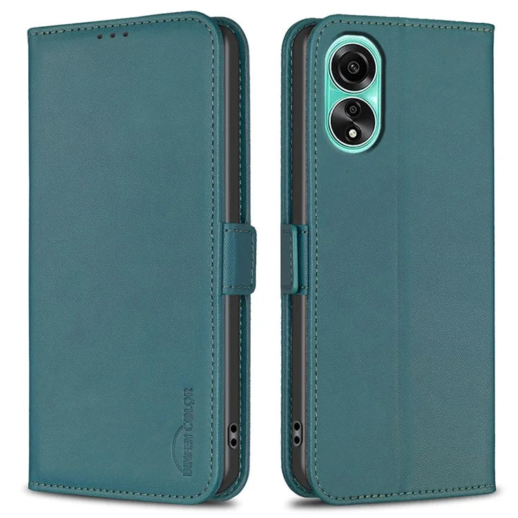 BINFEN COLOR BF31 For Oppo A78 4G Stand Flip Case Dual Magnetic Clasp Protective Phone Cover