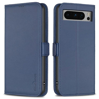 BINFEN COLOR BF31 For Google Pixel 8 Pro Leather Case Shockproof Wallet Phone Case
