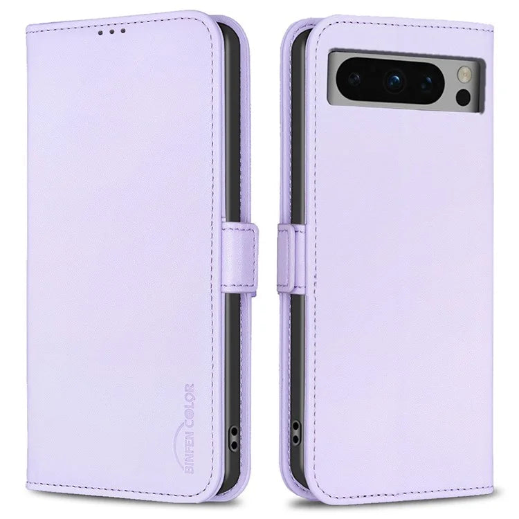 BINFEN COLOR BF31 For Google Pixel 8 Pro Leather Case Shockproof Wallet Phone Case