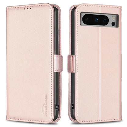 BINFEN COLOR BF31 For Google Pixel 8 Pro Leather Case Shockproof Wallet Phone Case