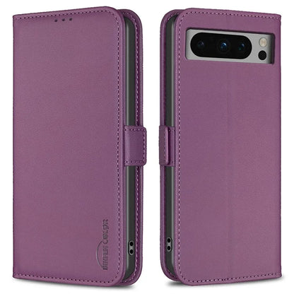 BINFEN COLOR BF31 For Google Pixel 8 Pro Leather Case Shockproof Wallet Phone Case