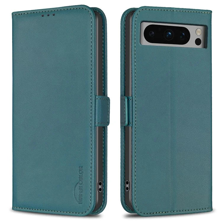 BINFEN COLOR BF31 For Google Pixel 8 Pro Leather Case Shockproof Wallet Phone Case