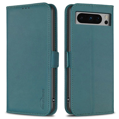 BINFEN COLOR BF31 For Google Pixel 8 Pro Leather Case Shockproof Wallet Phone Case
