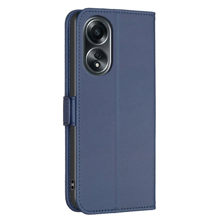 BINFEN COLOR BF31 For Oppo A58 4G PU Leather Stand Card Slots Case Double Magnetic Clasp