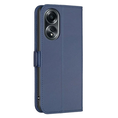 BINFEN COLOR BF31 For Oppo A58 4G PU Leather Stand Card Slots Case Double Magnetic Clasp