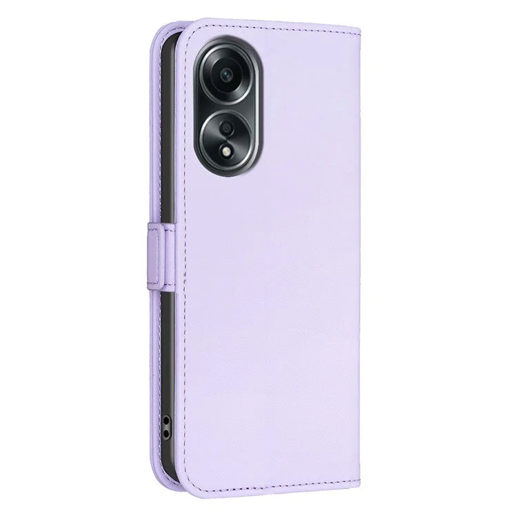 BINFEN COLOR BF31 For Oppo A58 4G PU Leather Stand Card Slots Case Double Magnetic Clasp