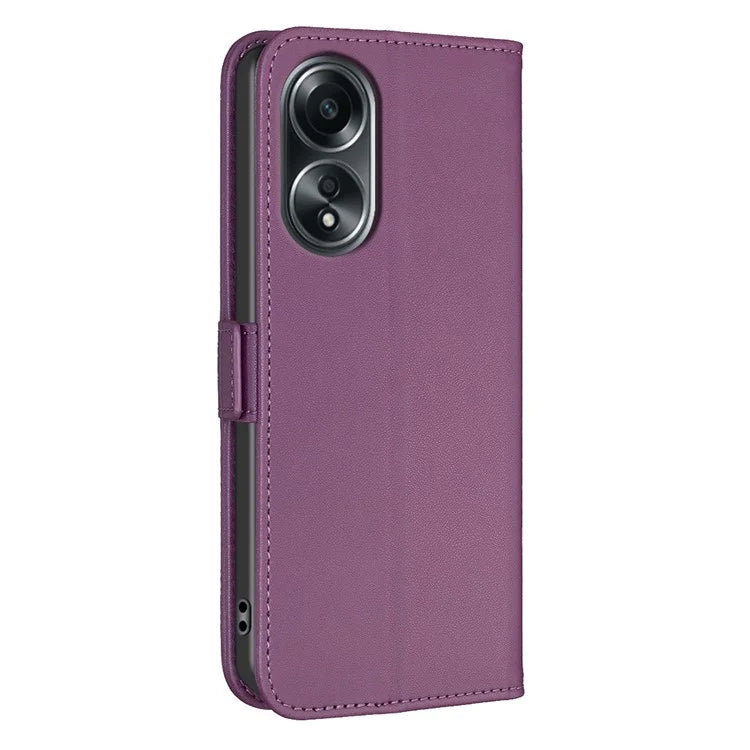 BINFEN COLOR BF31 For Oppo A58 4G PU Leather Stand Card Slots Case Double Magnetic Clasp